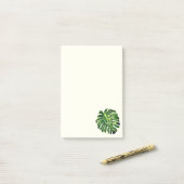 Post-it® Notes Monstera Leaf (Sur un bureau)
