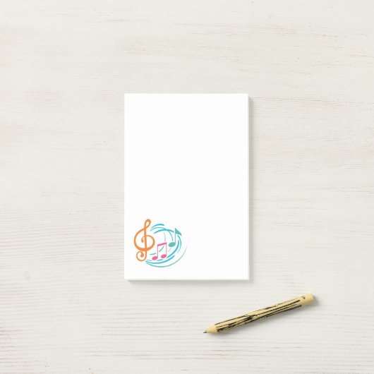 Post-it® Notes musicales (Sur un bureau)