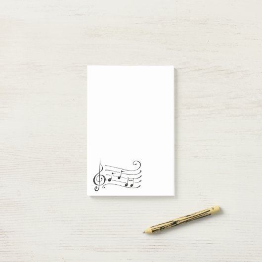 Post-it® Notes musicales (Sur un bureau)