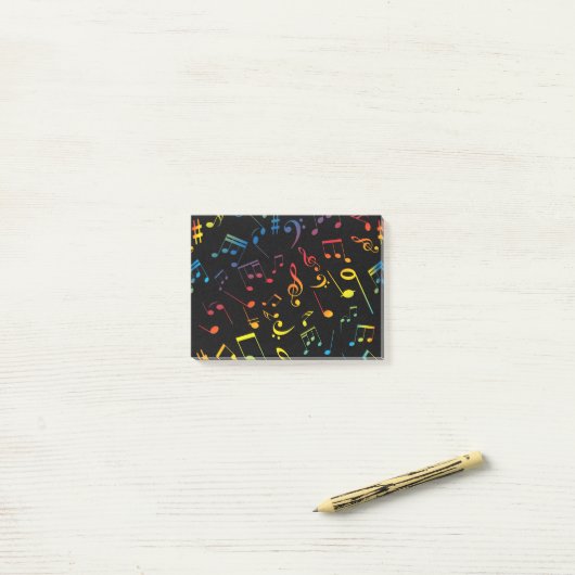 Post-it® Notes musicales 5 (Sur un bureau)