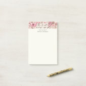 Post-it® Notes musicales et style rétro papillon (Sur un bureau)