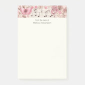 Post-it® Notes musicales et style rétro papillon (Devant)