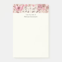 Notes musicales et style rétro papillon