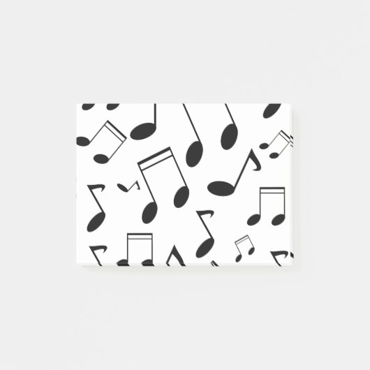 Post-it® Notes musicales noires (Devant)