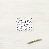 Post-it® Notes musicales noires (Sur un bureau)