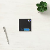 Post-it® Notes noires avec fleurs violettes (Bureau)
