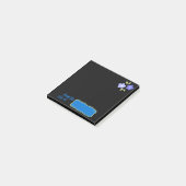 Post-it® Notes noires avec fleurs violettes (Incliné)