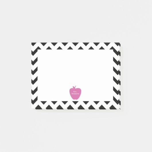 Post-it® Notes noires roses de Courrier-it® de professeur (Devant)