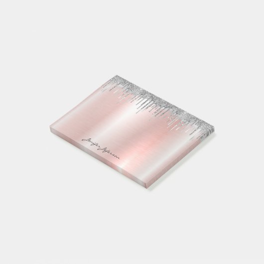 Post-it® Notes Nom Or Rose Clair (Incliné)