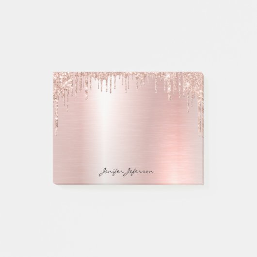Post-it® Notes Nom Or Rose Pink (Devant)