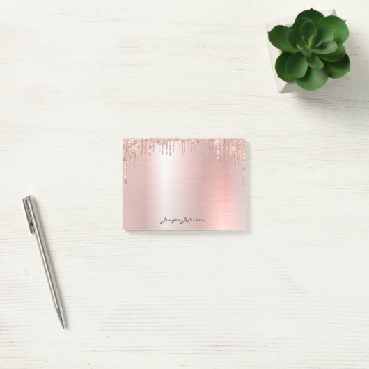 Post-it® Notes Nom Or Rose Pink (Bureau)