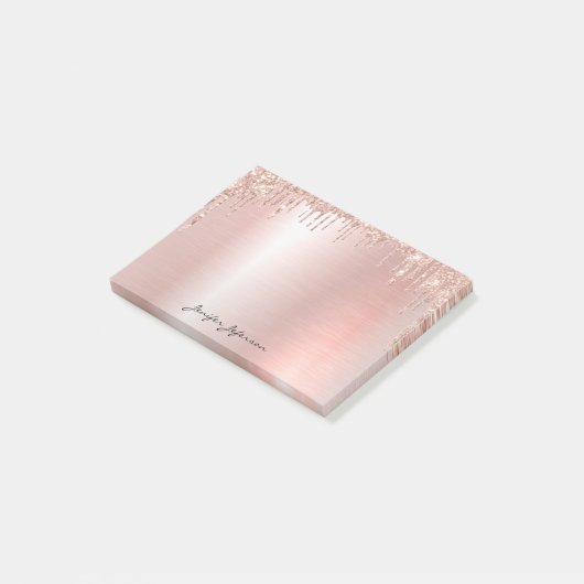 Post-it® Notes Nom Or Rose Pink (Incliné)