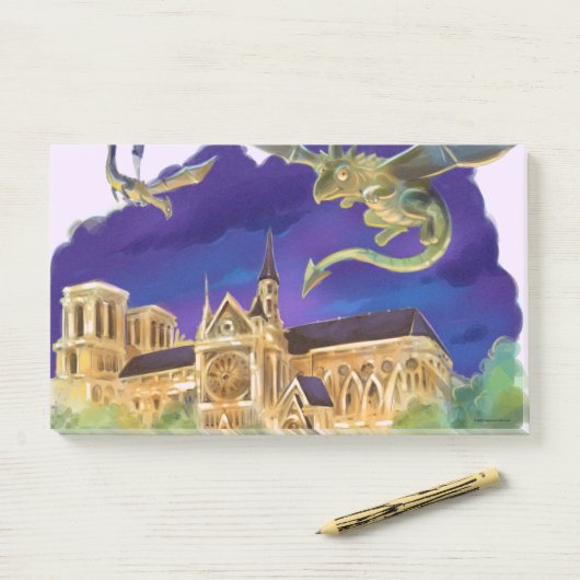 Post-it® Notes Notre Dame, 10" x 6" Notes (Sur un bureau)
