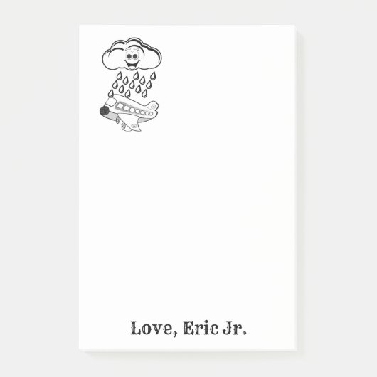 Post-it® Notes Nuages Avion Coloration Post-it (Devant)