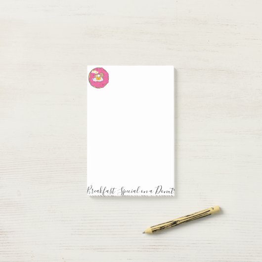 Post-it Notes Œufs Donut (Sur un bureau)