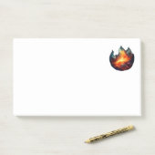 Post-it® Notes - Oeuvre d'armoire Flames (Sur un bureau)
