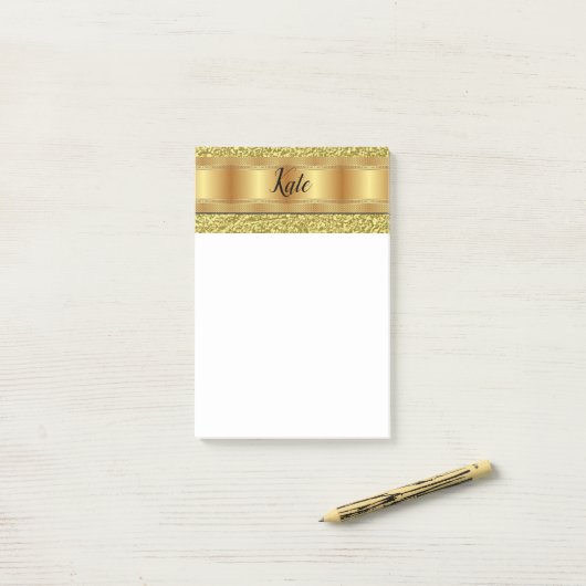 Post-it Notes Or (Sur un bureau)