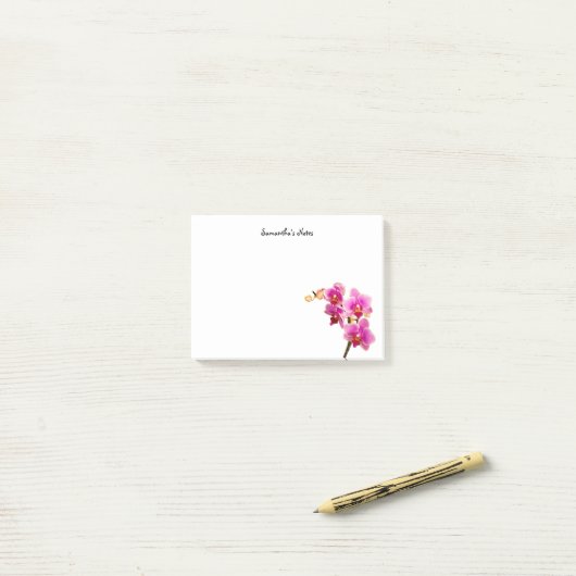 Post-it Notes Orchidée Violette (Sur un bureau)