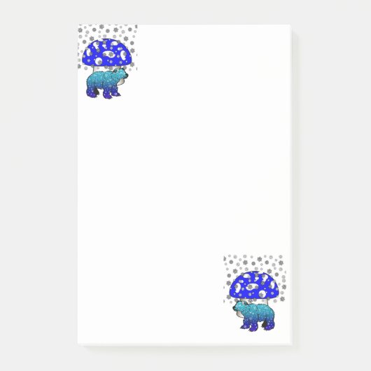 Post-it® Notes Ours polaire de flocon de neige (Devant)