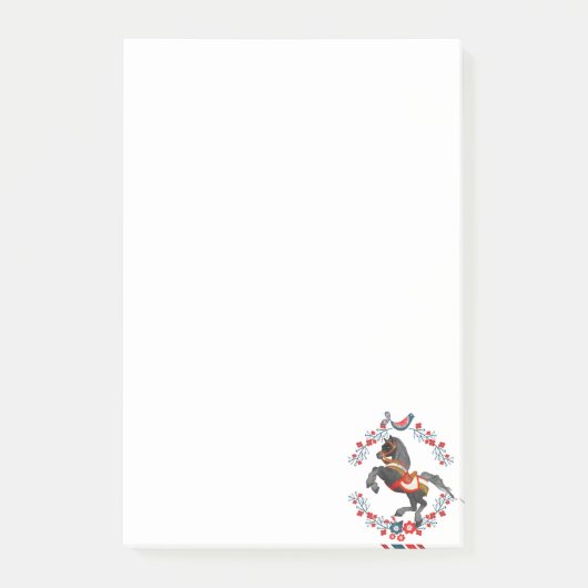 Post-it Notes Paard Bloemen (Voorkant)