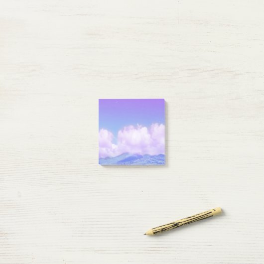 Post-It Notes Papeterie Clouds pourpres Cosy (Sur un bureau)