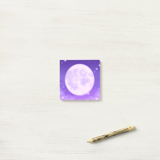 Post-It Notes Papeterie Pleine lune violet (Sur un bureau)