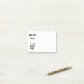Post-it® Notes Papier Chiot Bouledogue Français (Sur un bureau)
