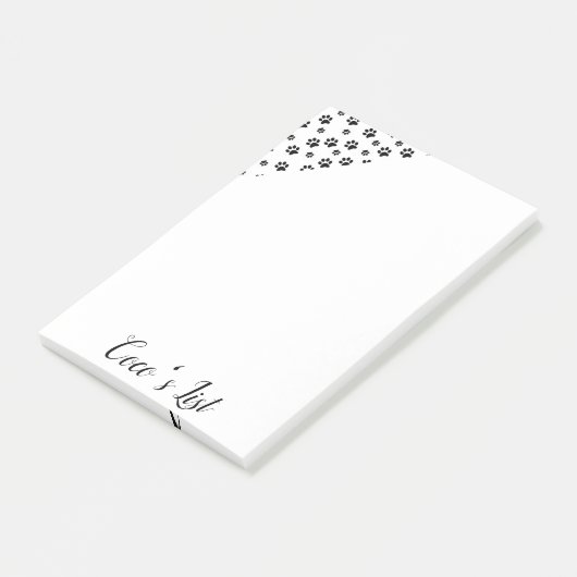 Post-it Notes Pattes Chat Chaton Chiens Chiot (Incliné)