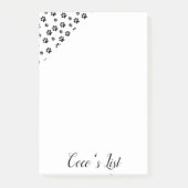 Post-it Notes Pattes Chat Chaton Chiens Chiot (Devant)