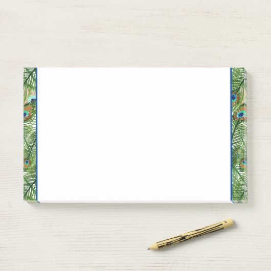 Post-it® Notes-Peacock Feathers Notes (Sur un bureau)