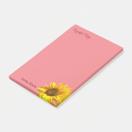 Post-it® Notes Pensées Notes Tournesol (Incliné)