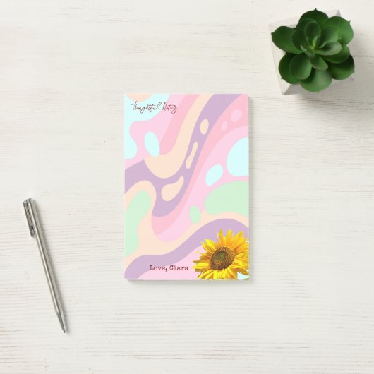 Post-it® Notes Pensives Tournesol Pastel  (Bureau)