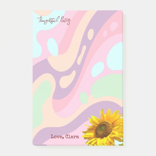 Post-it® Notes Pensives Tournesol Pastel  (Devant)