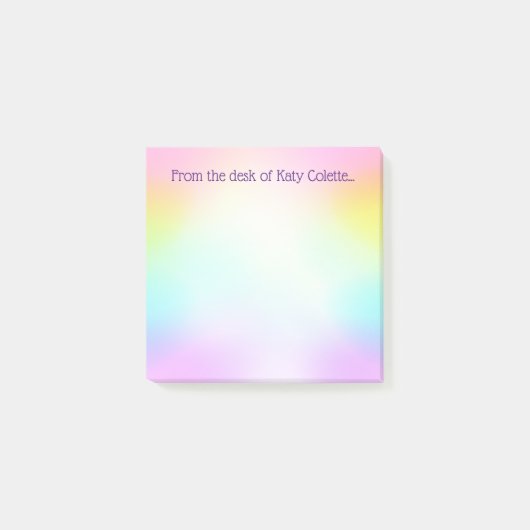 Post-it® Notes personnalisables Pastel Rainbow Post It (Devant)