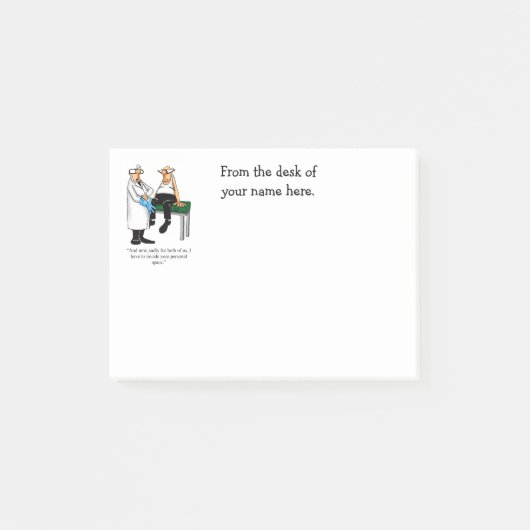 Post-it® Notes personnalisables sur l'Humour Médicale amusa (Devant)