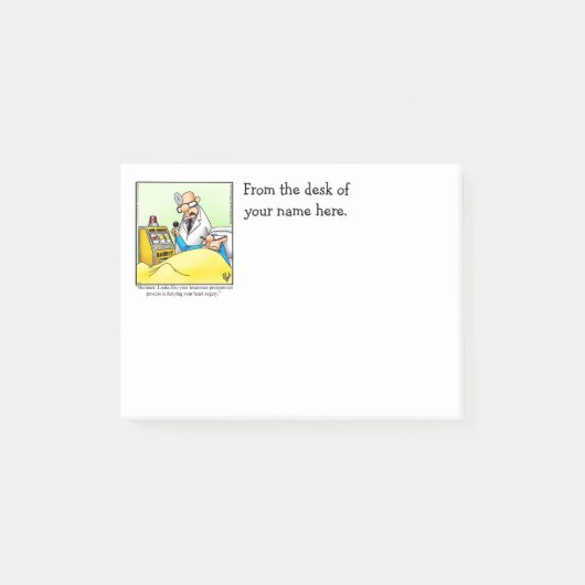 Post-it® Notes personnalisables sur l'Humour Médicale amusa (Devant)