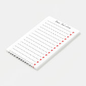 Post-it® Notes personnalisées avec le coeur rouge (Incliné)