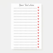 Post-it® Notes personnalisées avec le coeur rouge (Devant)