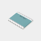 Post-it® Notes personnalisées Chevron & Turquoise Post it (Incliné)