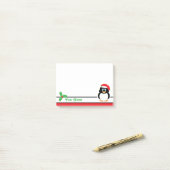 Post-it® Notes personnalisées de Courrier-it® de pingouin (Sur un bureau)