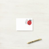 Post-it® Notes personnalisées de la petite coccinelle migno (Sur un bureau)