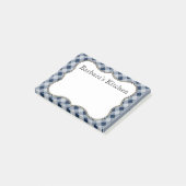 Post-it® Notes personnalisées de Marine En vichy Post It (Incliné)