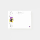 Post-it® Notes personnalisées de Pansy Jaune et Violet (Devant)