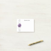 Post-it® Notes personnalisées de Rose violet (Sur un bureau)