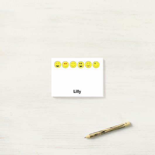 Post-it® Notes personnalisées d'Emojis (Sur un bureau)