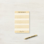 Post-it® Notes personnalisées élégantes en or (Sur un bureau)
