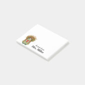 Post-it® Notes personnalisées mignonnes Flower Gnome (Incliné)