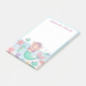 Post-it® Notes personnalisées Mitzvah de mignonne sirène (Incliné)