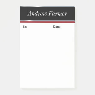 Post-it® Notes personnalisées, noires et argentées