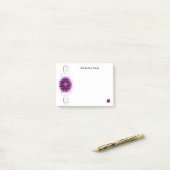Post-it® Notes personnalisées Purple Dahlia (Sur un bureau)